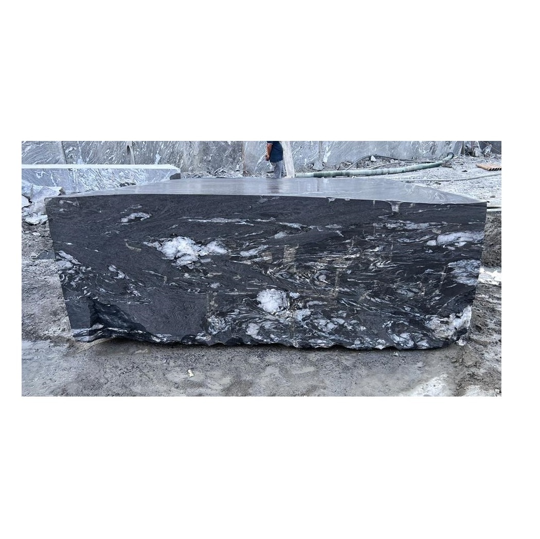 Elegant Looking Graphite Black Granite Raw Blocks Natural Stone for Kitchen Countertop Decoration from India