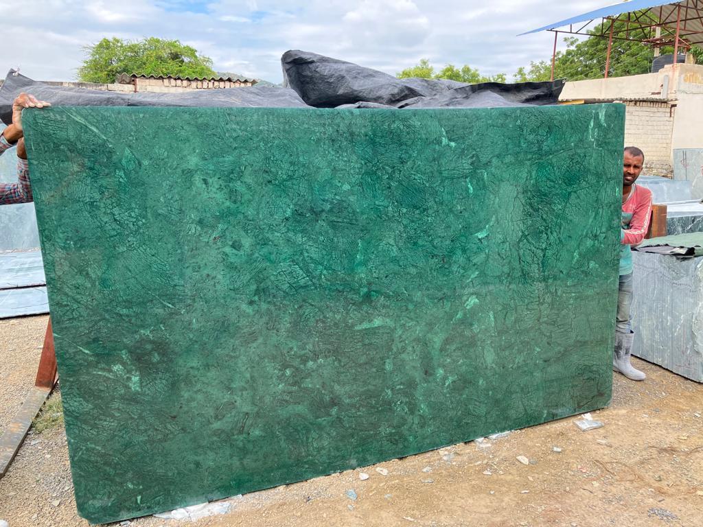 Standard Quality Teak Sand Stone Green Marble Slab for Home and Villa Application from Indian Supplier of Natural Marble Stone