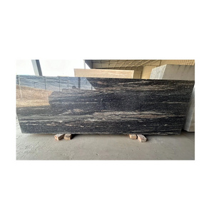 Standard Quality Aqua Black Granite Slab Natural Stone for Indoor Kitchen Countertop and Flooring Application