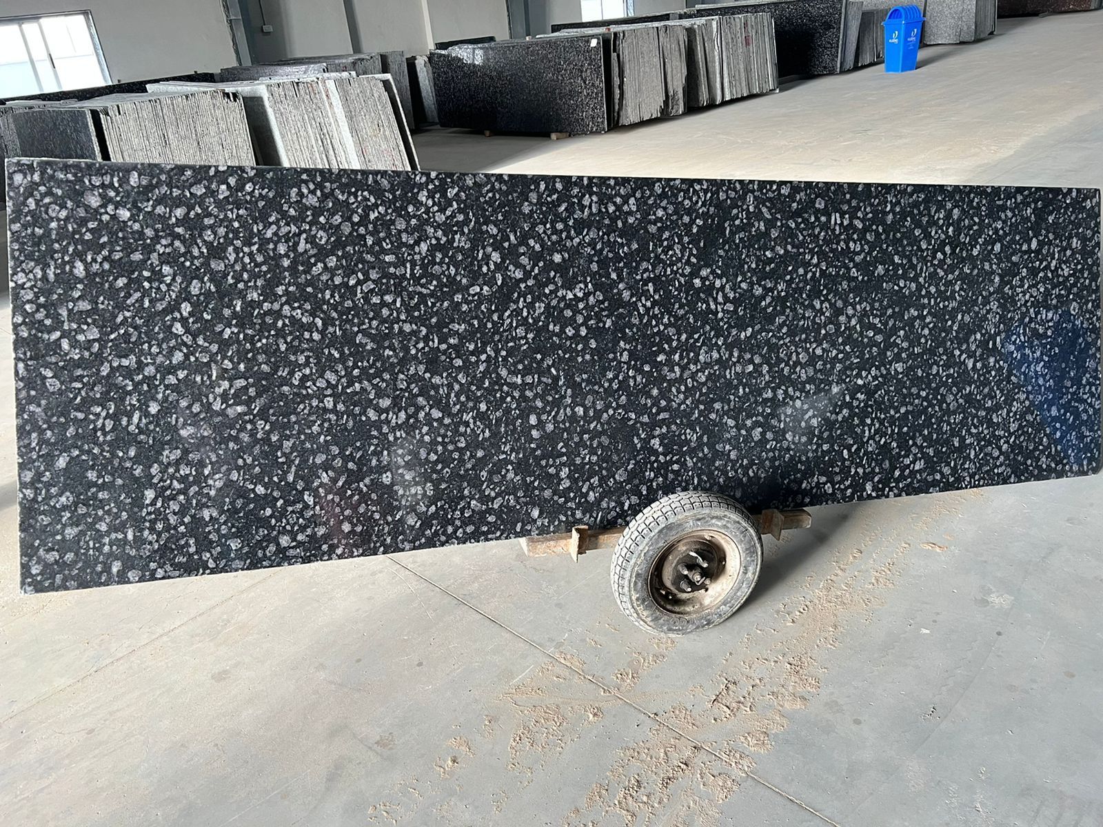 Luxury Modern Design High Polished Coin Black Granite Natural Stone Slab for Home and Hotel Application