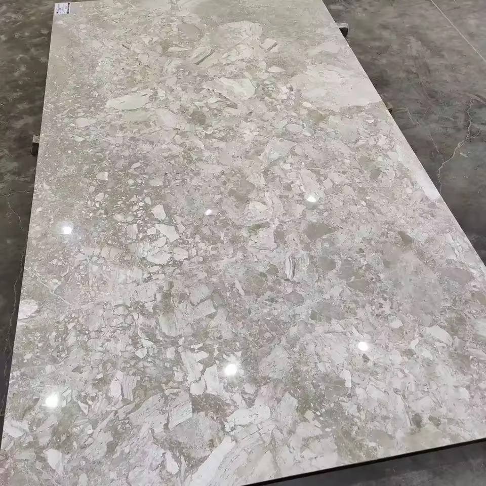 High on Demand Beige Pattern Italian Marble Slab used for Floors Countertops and other Architectural Purposes