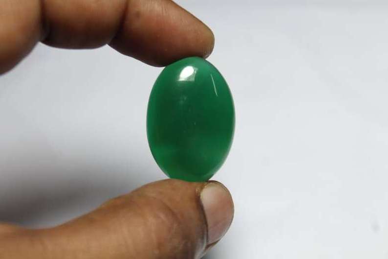 AAA+ Natural dark Green Onyx Cabochon Gemstone Oval Shape Flat Back AAA Quality jewelry making stone Top quality stone