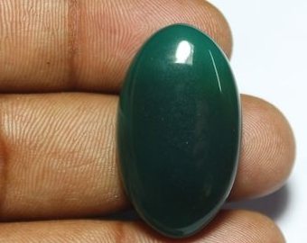 AAA+ Natural dark Green Onyx Cabochon Gemstone Oval Shape Flat Back AAA Quality jewelry making stone Top quality stone