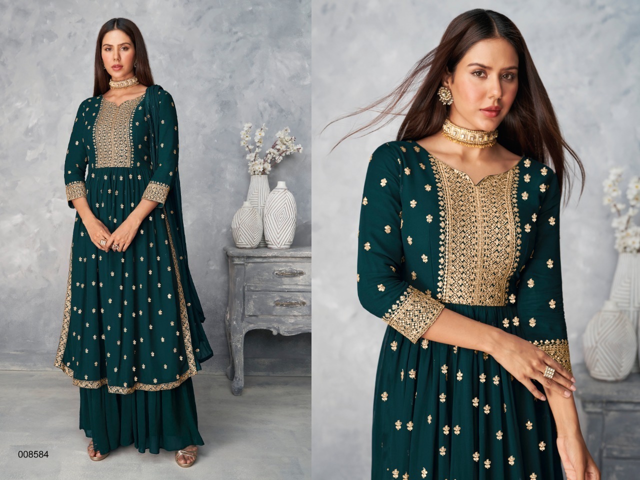 Latest Designer Wedding and Party Wear Georgette Salwar Kameez With Embroidery Sequence Work Indian Pakistan Clothing Women Wear