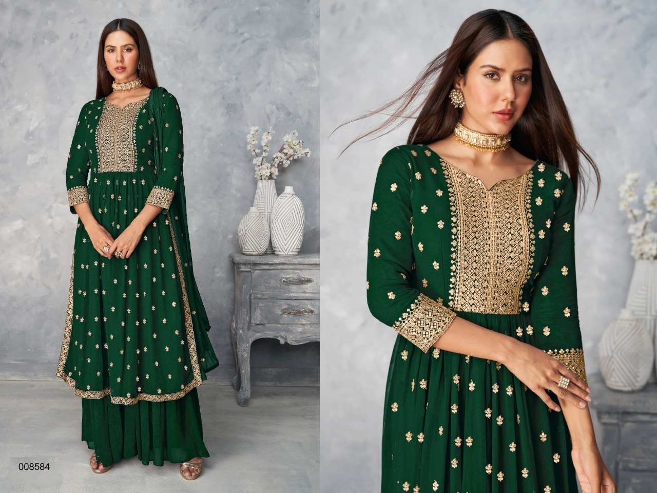 Latest Designer Wedding and Party Wear Georgette Salwar Kameez With Embroidery Sequence Work Indian Pakistan Clothing Women Wear