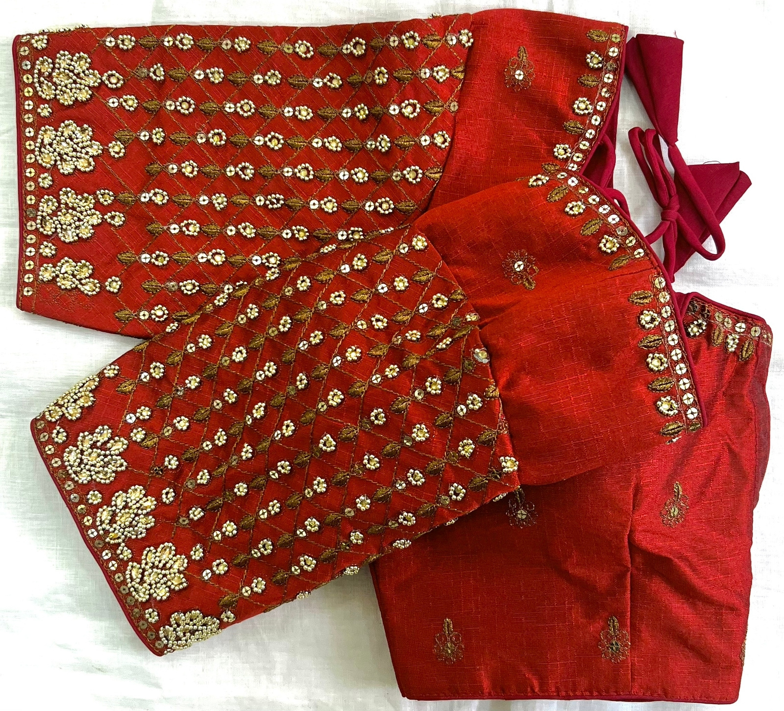 Hot Selling Blouse Maggam Work Copper Zari Thread Handwork and Khatli Hand Work Bridal Blouse from Indian Supplier