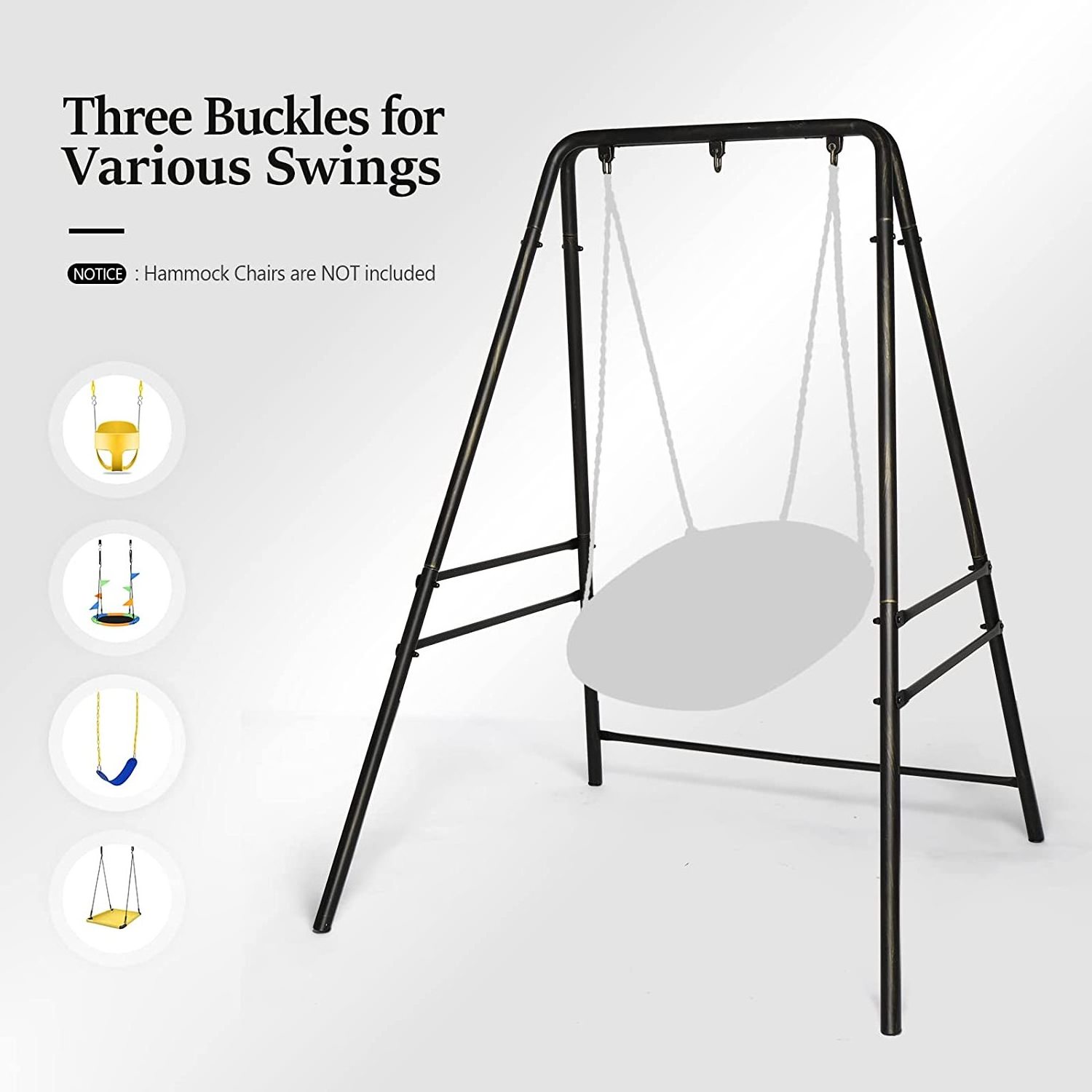 Best Quality Swing Stand Heavy Duty Hanging Chair Stand A Frame Metal Swing Sets for Backyard Hammock Stand