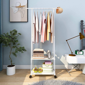 Rack Small Metal Garment Rack with Shelves for Bedroom Rolling Clothing Rack for Hanging Clothes on Wheels for Hanging Clothes