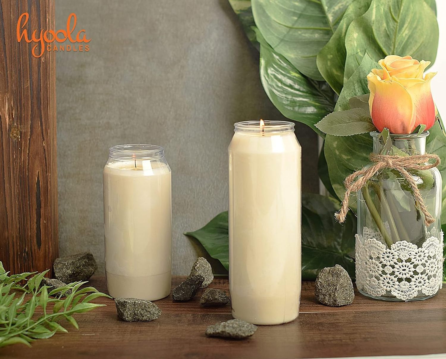 Unscented White  Devotional Prayer Glass Container Candle, Premium Wax Candles, Great for Sanctuary, Vigils, Prayers