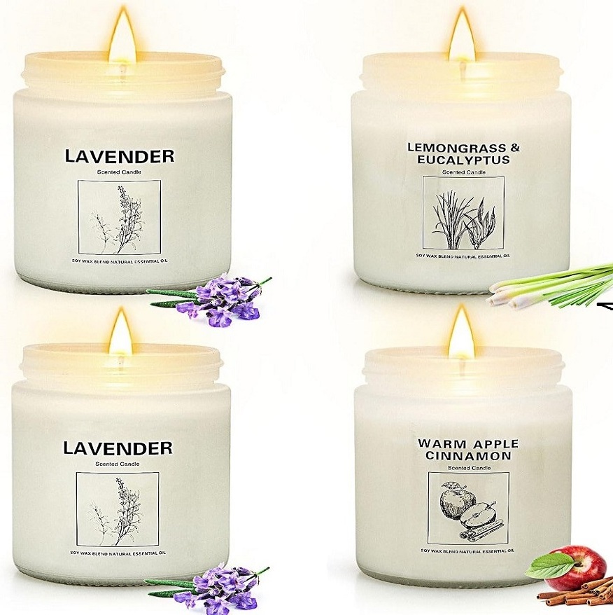 Handmade Candles for Home Scented Candles 200 Hour Long Lasting Natural Soy Candles