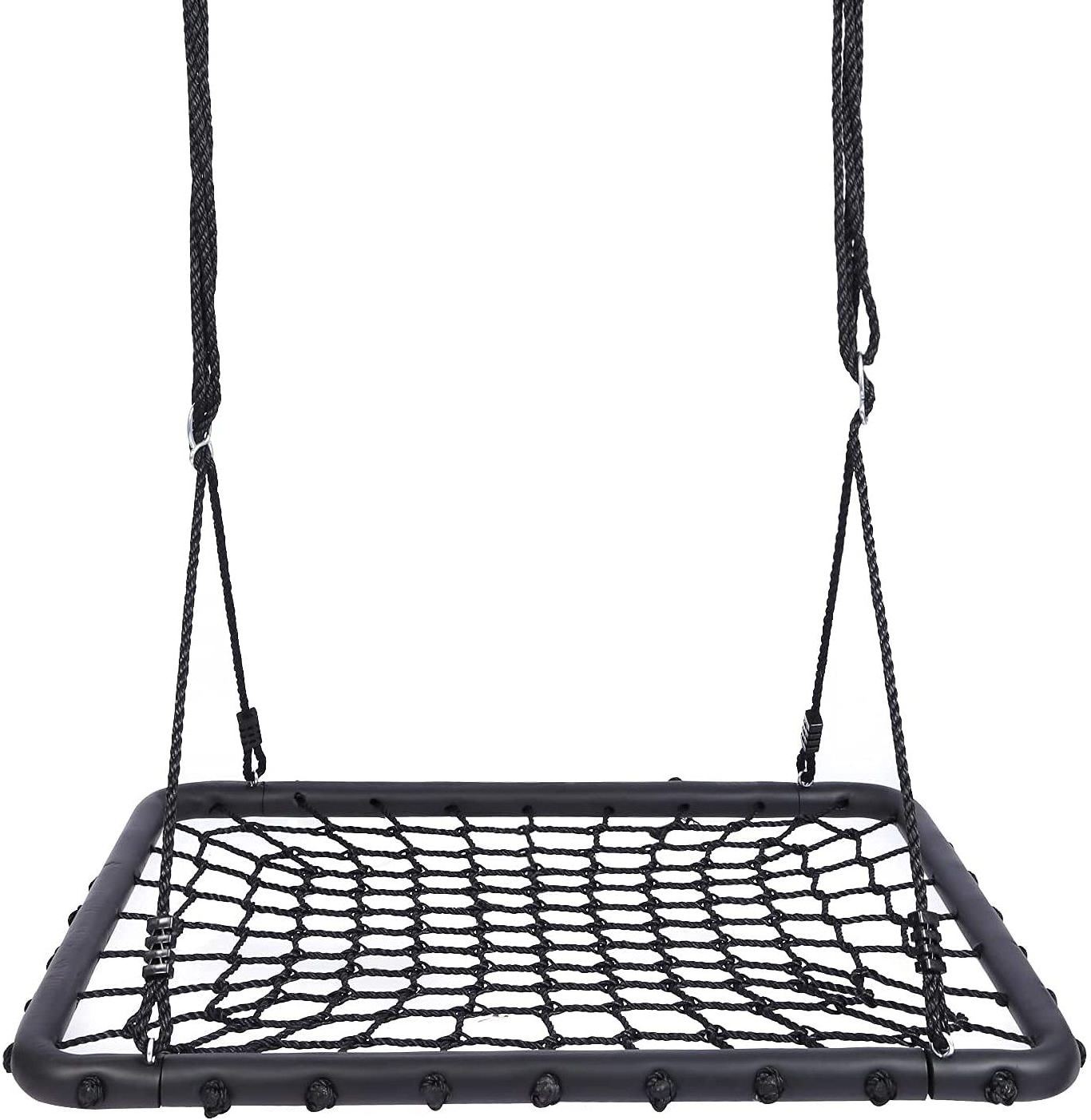 OEM Privet Label 40'' Spider Web Tree Swing for Kids, Rectangle Flying Net Saucer Swing Capacity 660lbs