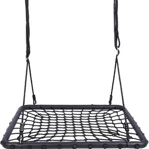 OEM Privet Label 40'' Spider Web Tree Swing for Kids, Rectangle Flying Net Saucer Swing Capacity 660lbs