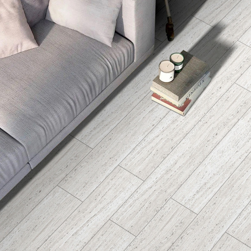 BEST STRIP PORCELAIN TILES FOR WALL AND FLOOR COVERING TILES FOR YOUR LIVING AREA 200X1200X9 MM ROCKER SERIES  CRISSEL WHITE