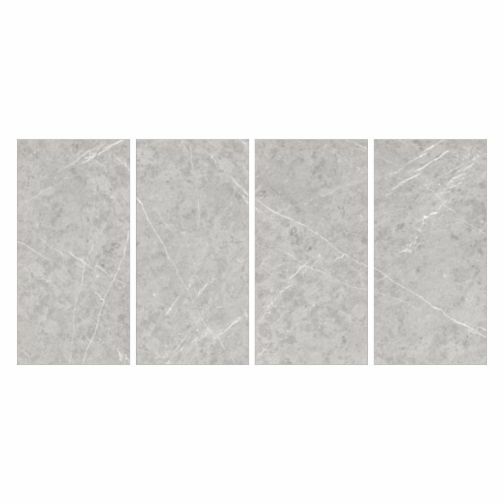 Splendid collection for porcelain floor tiles 600x1200mm for floor covering glossy surface Contessa Grey collection ou