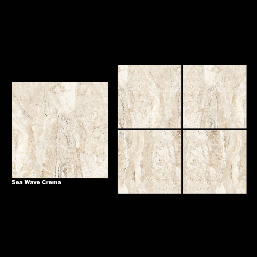 Latest Design 800x800X8mm Modern Luxury White grey  Veins Marble Glazed Floor Tiles Porcelain tiles model no Sea Wave Crema