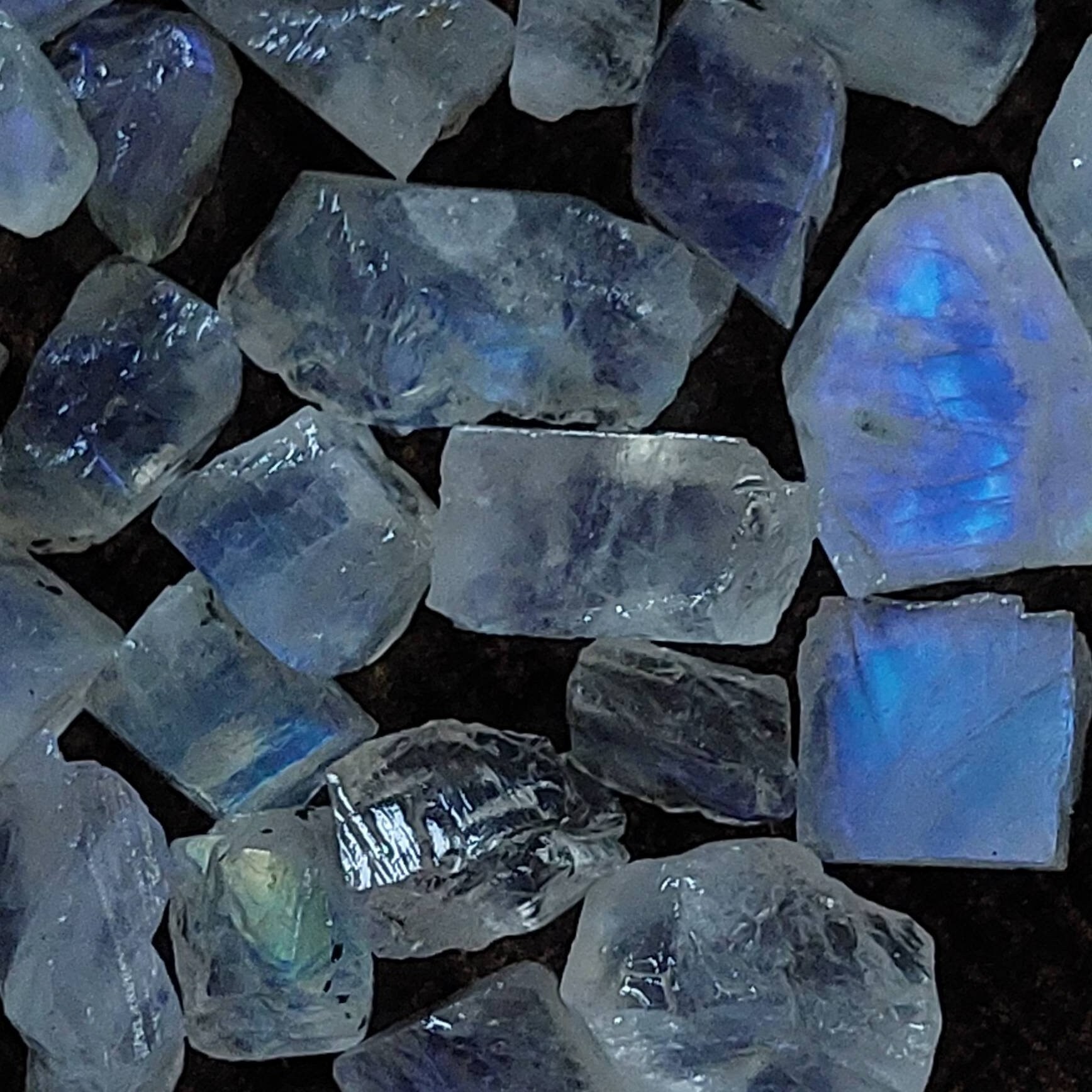 Other Shape Rainbow Moonstone gemstones. white gem blue Raw Material flash gemstone. rainbow moonstone loose gems