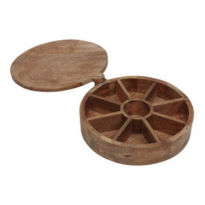 Wholesales Supply Trendy Wooden Spice Boxes for Kitchen Masala  box container Handmade Wooden Masala Box