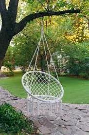 Designs Luxury Chair Hanging Rope Swing, Cotton Rope Hanging Hammock Chair for Adults, Indoor and Outdoor Use Decor Boho Style