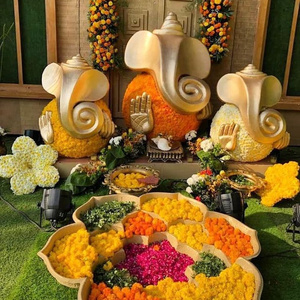 Seemantham backdrop as Indian decoration wedding puja Haldi decoration & Mehndi Decor  On Wholesale Price