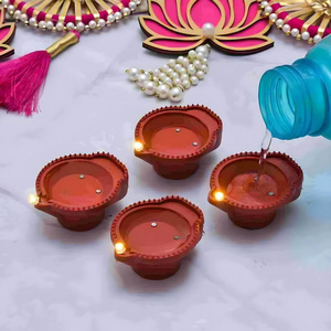 Electrical Water Sensor LED Diya Candle with Water Sensing Technology Ambient Lighting Battery Operated Led Diya For Home Decor