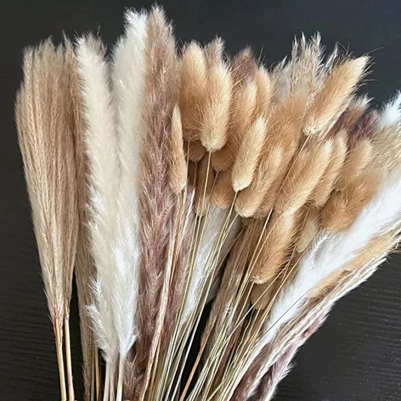 2023 New Item Faux Pampas Grass event and Wedding Props White Flowers Runners Flower Rows wedding and event decor props