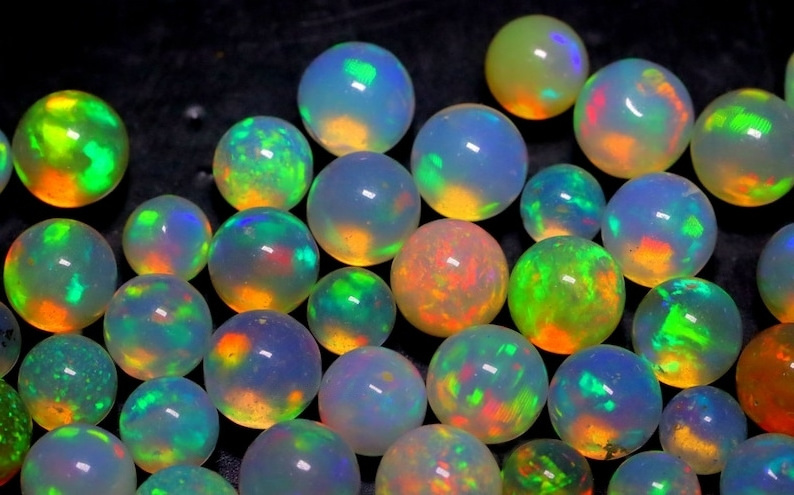 Natural Ethiopian Opal Round shape Balls beads Loose Gemstones Semi Precious Stone Jewelry Making high quality gemstone supplier