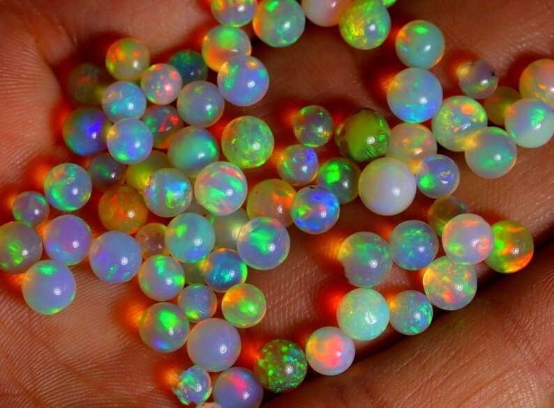 Natural Ethiopian Opal Round shape Balls beads Loose Gemstones Semi Precious Stone Jewelry Making high quality gemstone supplier