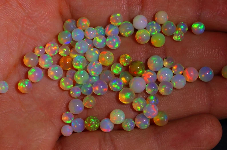 Natural Ethiopian Opal Round shape Balls beads Loose Gemstones Semi Precious Stone Jewelry Making high quality gemstone supplier