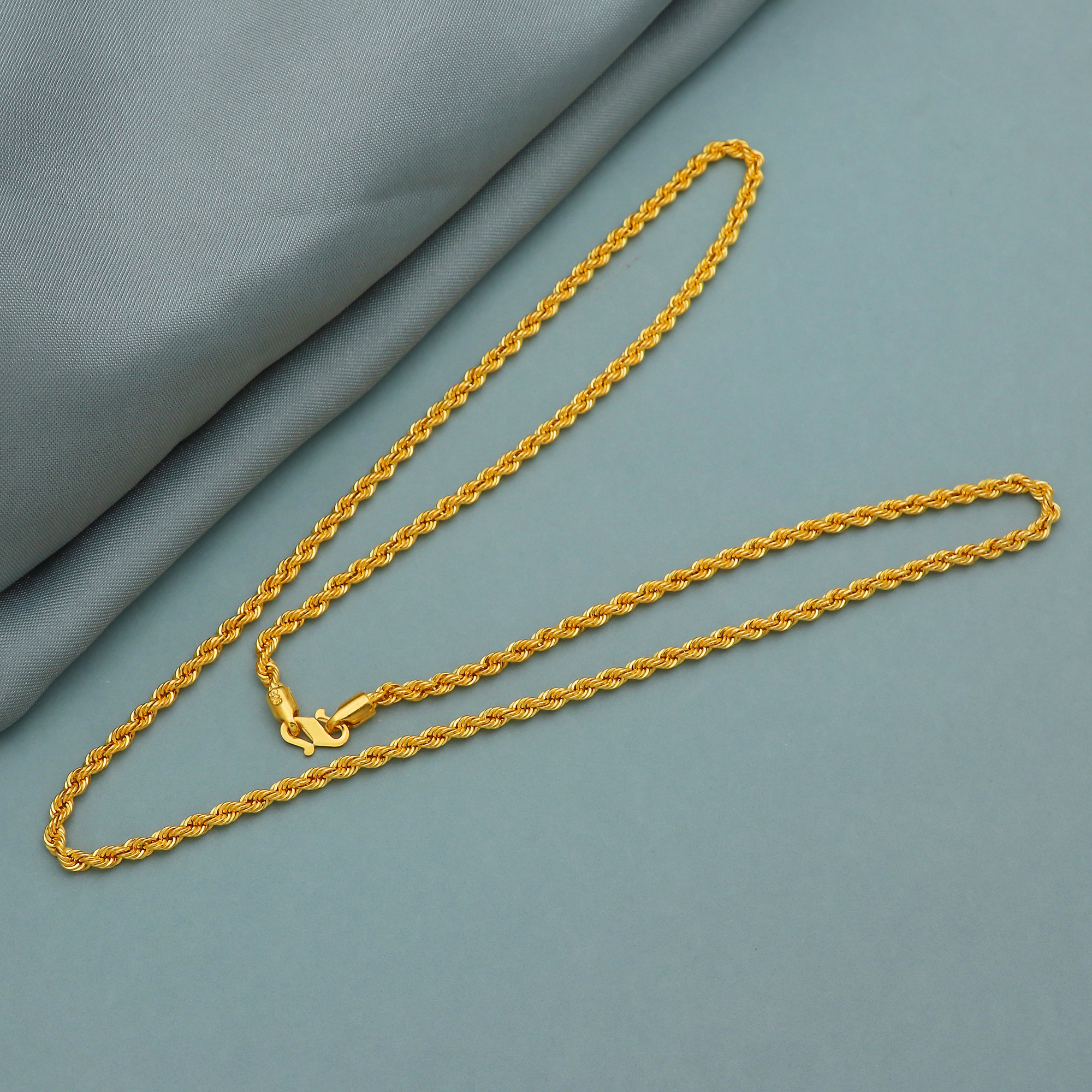 Buy 22k Yellow Gold Chain Necklace Real Gold 22kt Pure Handmade Gold Chain For Men and Women Usable By Indian Exporters, K3281