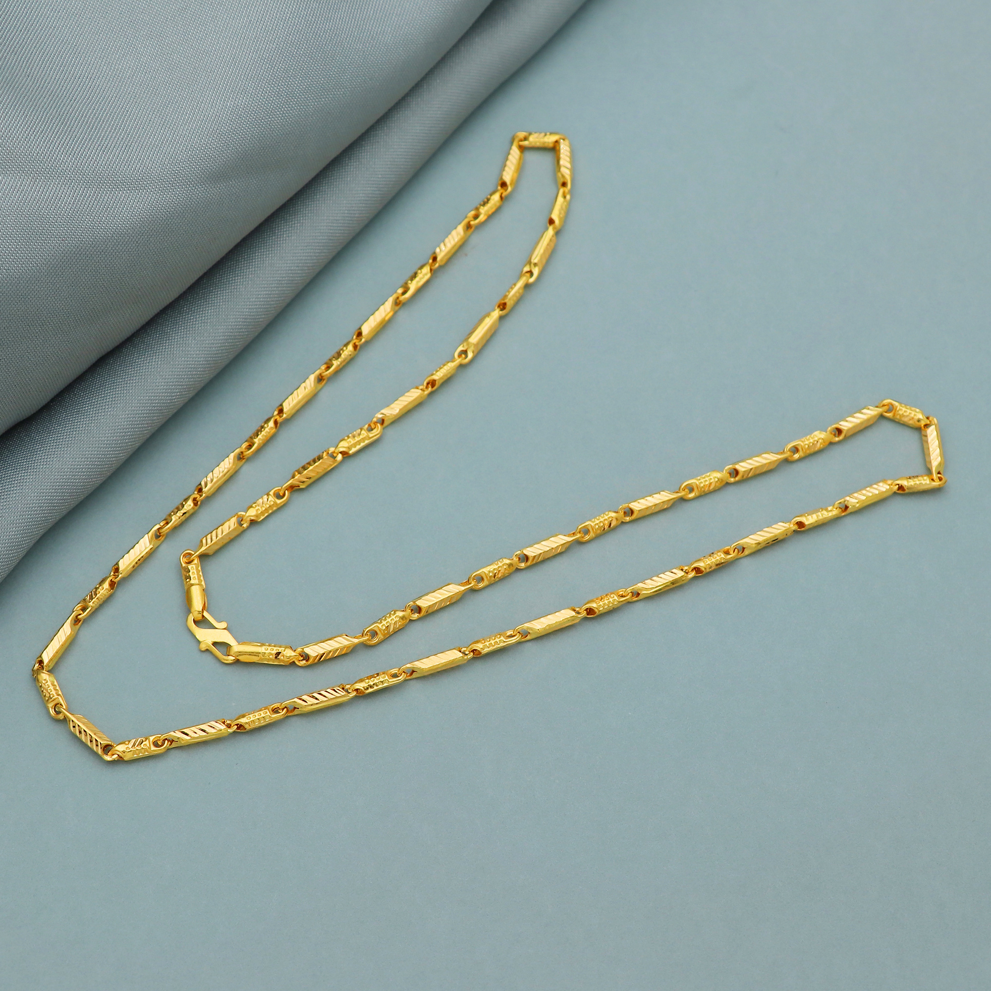 Buy 22k Yellow Gold Chain Necklace Real Gold 22kt Pure Handmade Gold Chain For Men and Women Usable By Indian Exporters, K3283