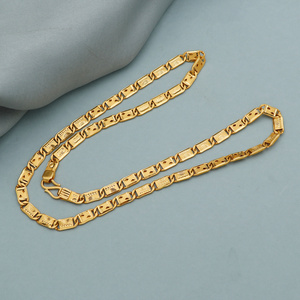 Trendy 22k Yellow Gold Chain Necklace jewelry indian Real Gold 22kt Pure Handmade Gold Chain For Men and Women for gift