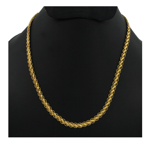 Buy 22k Yellow Gold Chain Necklace with Pure Handmade Gold Chain For Men and Women Usable By Indian Exporters