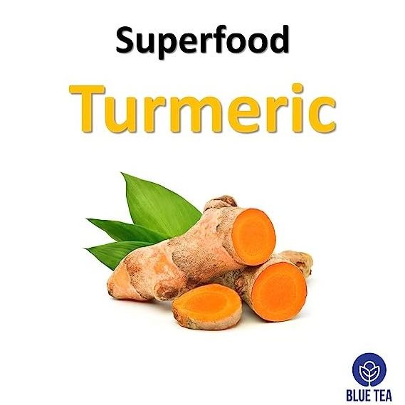 Turmeric Cardamom (Elaichi) Herbal Tea - 30 TB INDIAN SUPERFOOD Turmeric Tea - High in Curcumin healthy Caffeine Free Vegan teab