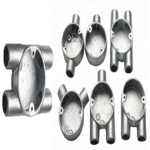 Malleable Junction Box Zinc Die Cast GI Circular one two three four angle H U Way Junction Box