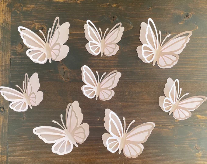 Hammered Butterfly Metal Home Decoration Small Ornaments Metal Cutting Butterflies for Wall Decoration