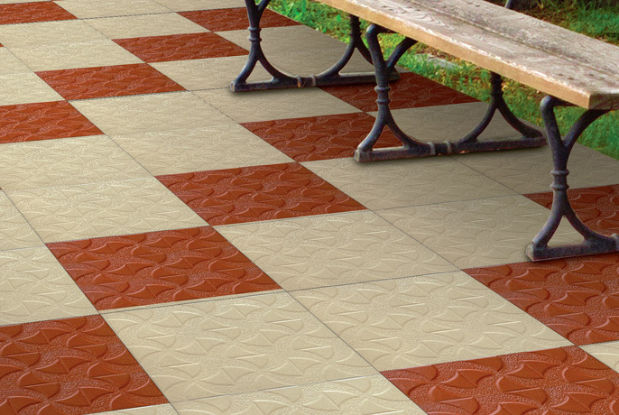 Wholesale Factory Supply Parking Floor Tiles Durable Glazed Car Parking Floor Tile 300x300mm from Indian Exporter