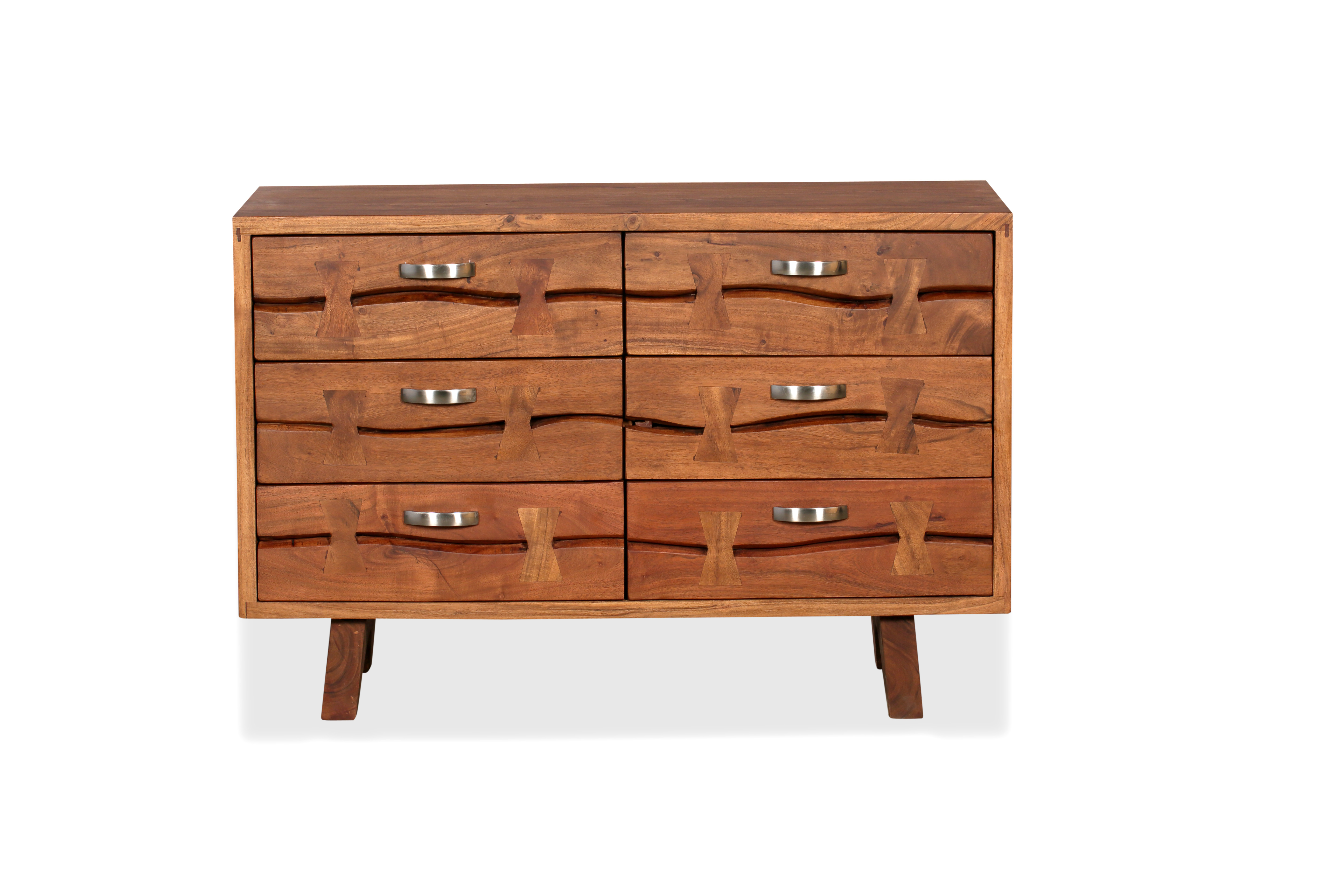 Beautifully Designed Top Quality Sheesham Wood Chest of Drawers with 7 Drawers Storage Cabinet for Living Room Furniture