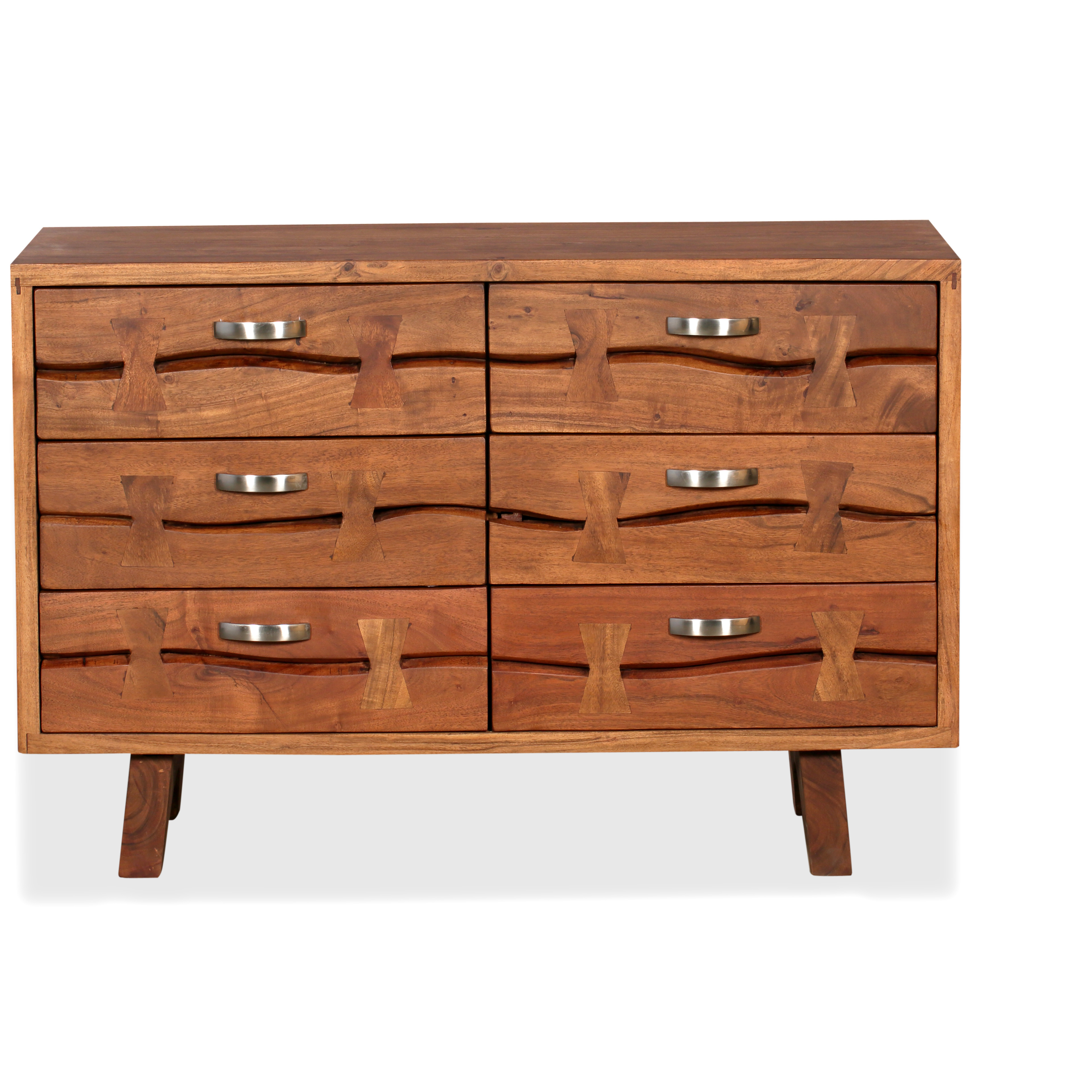 Beautifully Designed Top Quality Sheesham Wood Chest of Drawers with 7 Drawers Storage Cabinet for Living Room Furniture