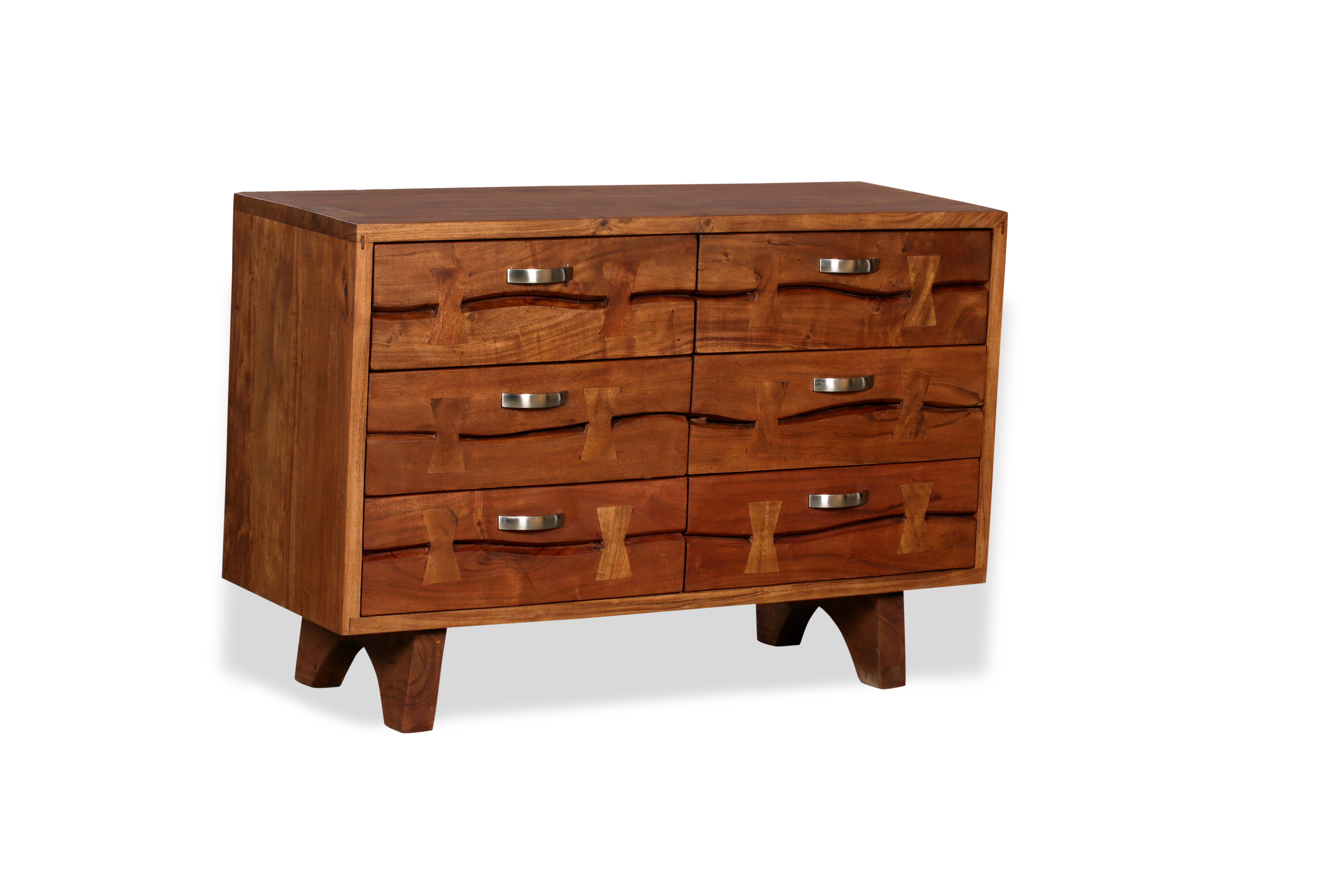 Beautifully Designed Top Quality Sheesham Wood Chest of Drawers with 7 Drawers Storage Cabinet for Living Room Furniture