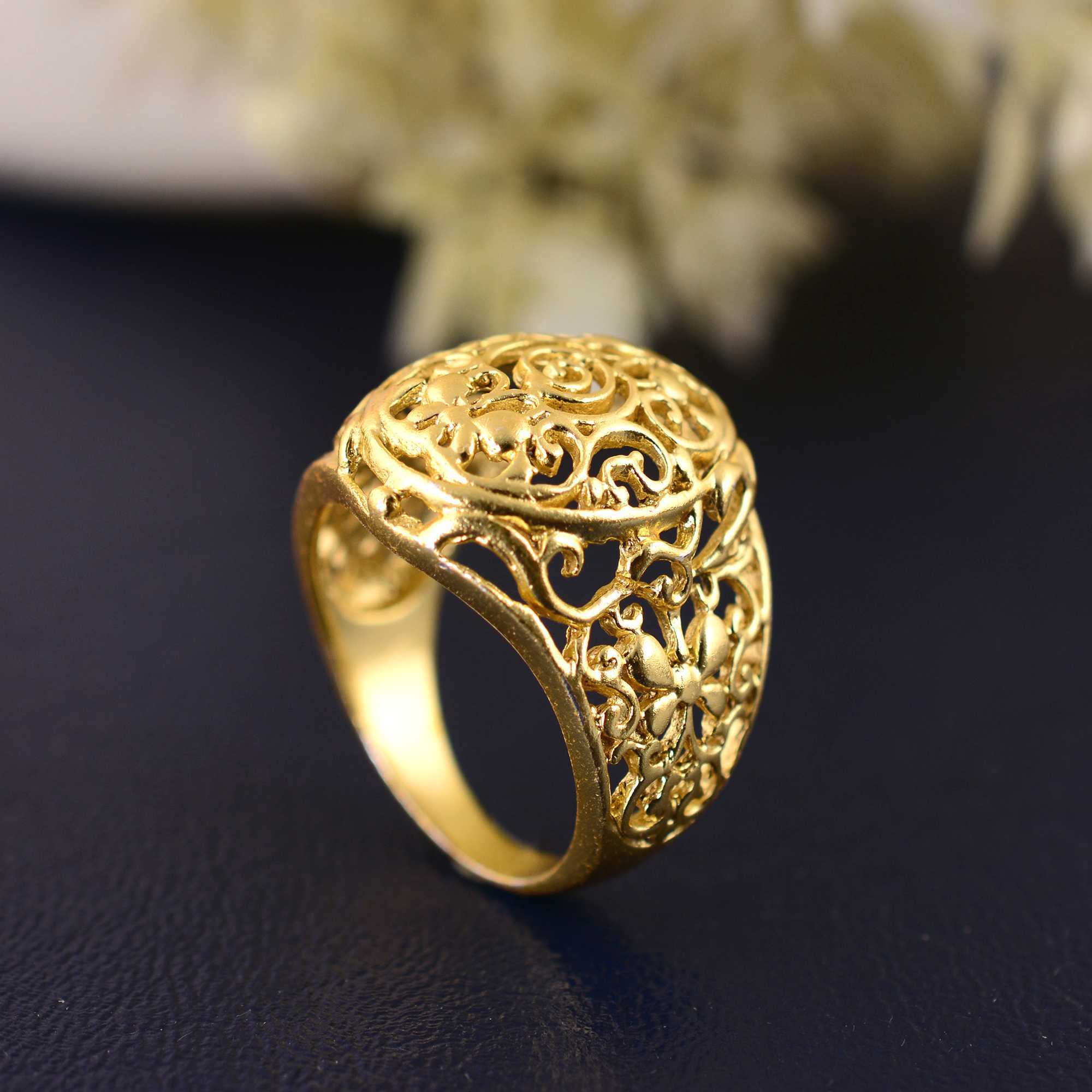 18K Solid gold plated masonic ring men's signet rings jewelry with unique logo engraving