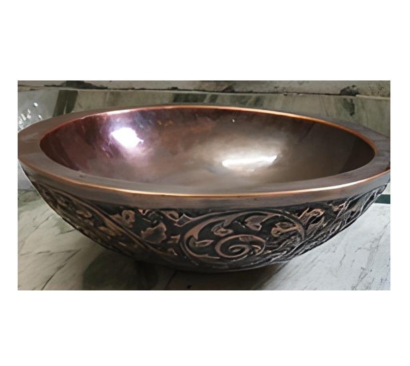 Copper Sink, Wash Basin Bathroom Golden Sink Luxury Hotel Vanity Wash Basin Counter Top Vessel Sink