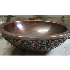 Copper Sink, Wash Basin Bathroom Golden Sink Luxury Hotel Vanity Wash Basin Counter Top Vessel Sink