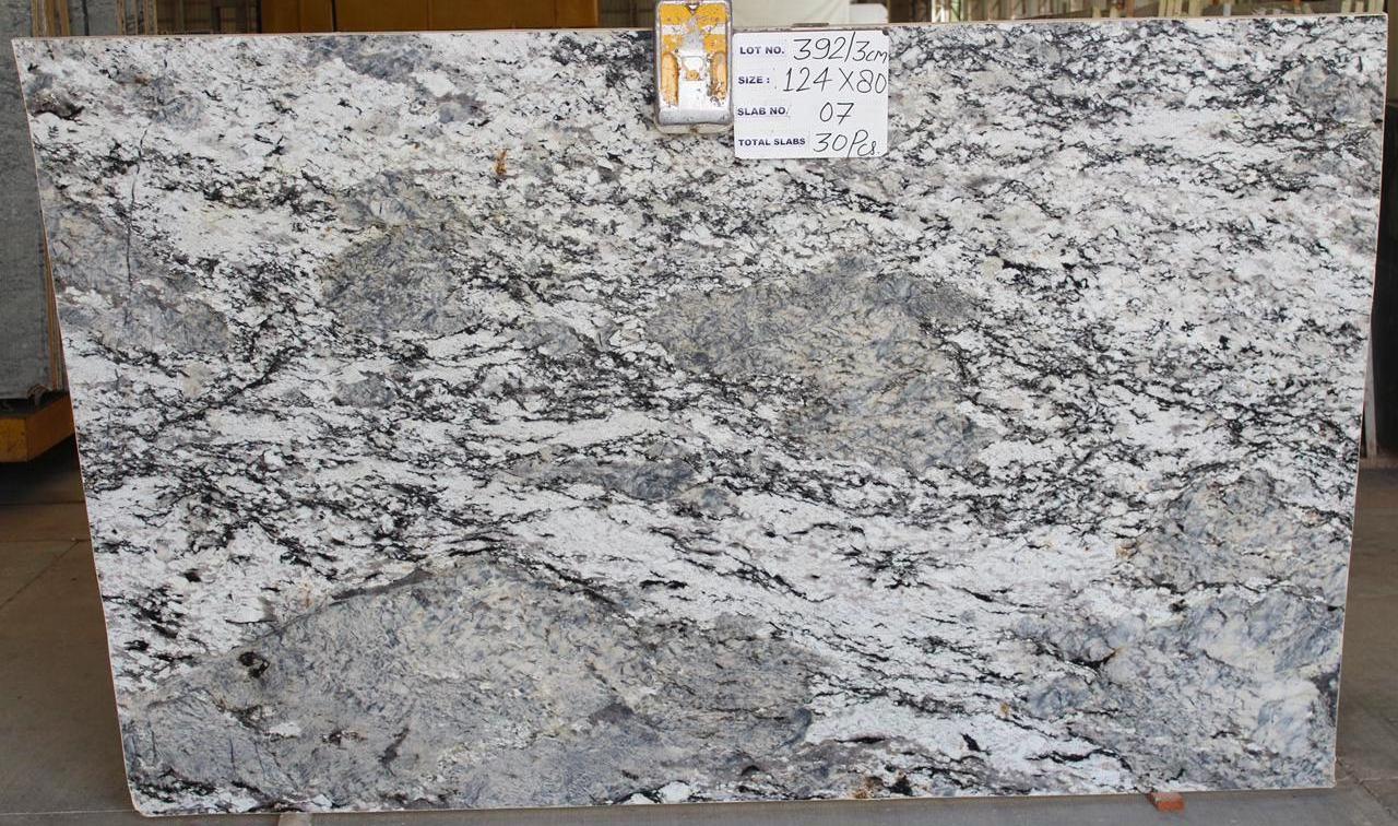 Standard Quality Natural Stone Glacier White Granite Slab for Kitchen and Bathroom Decoration at Export Price