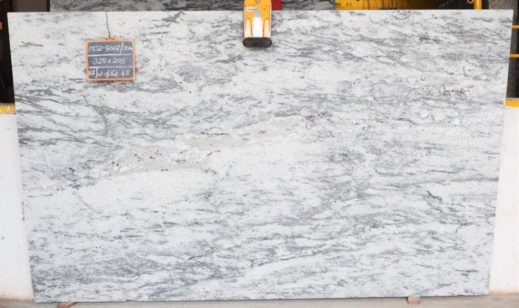 Indian Supplier of Thunder White Granite Slab Stone with Leather Finishing for Home and Hotel Available at Affordable Price