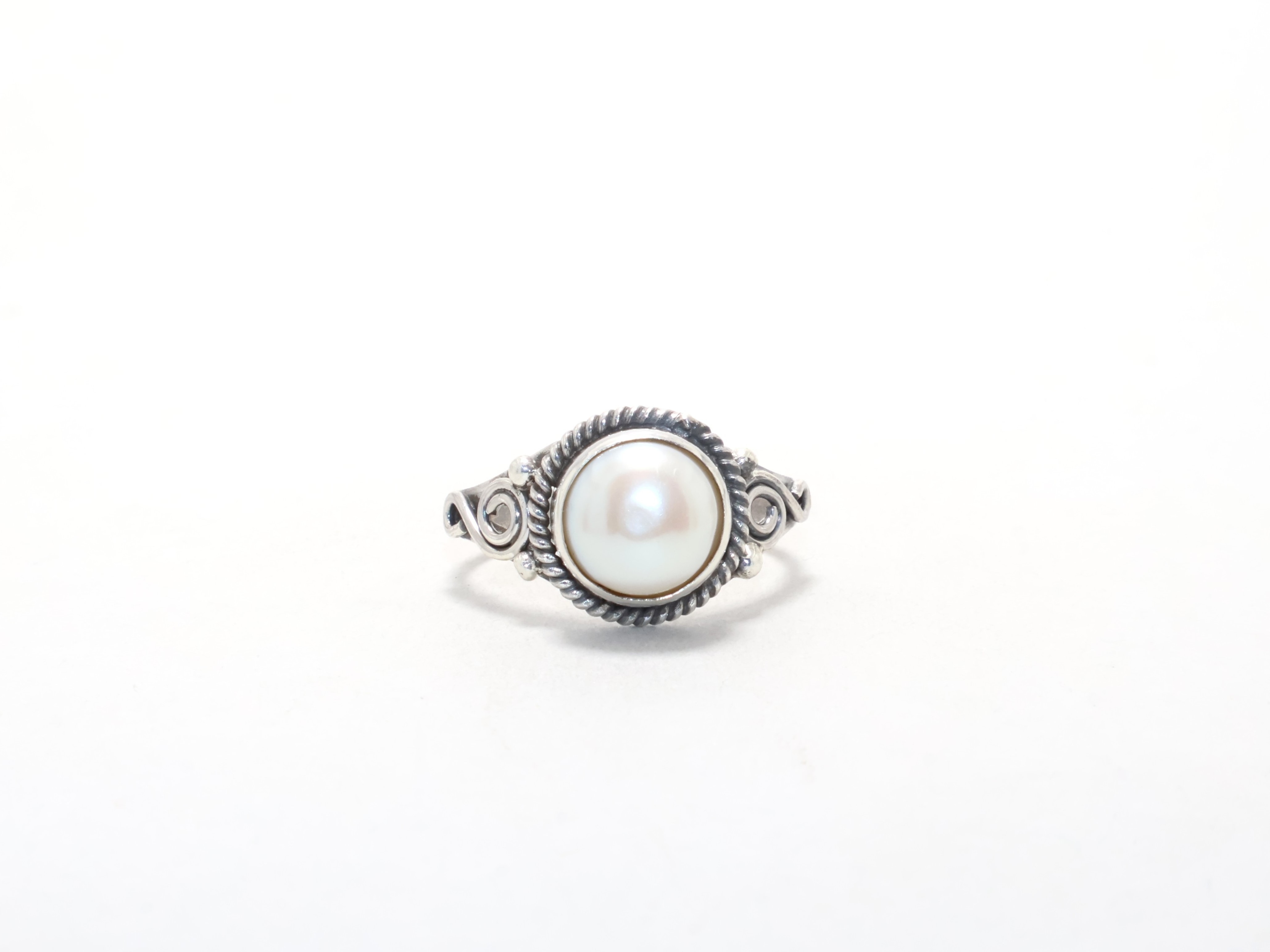 Freshwater Pearl Gemstone Ring 925 Sterling Silver Fine Jewelry Cocktail Ring Handmade White Pearl Stone Rings Gift For Her