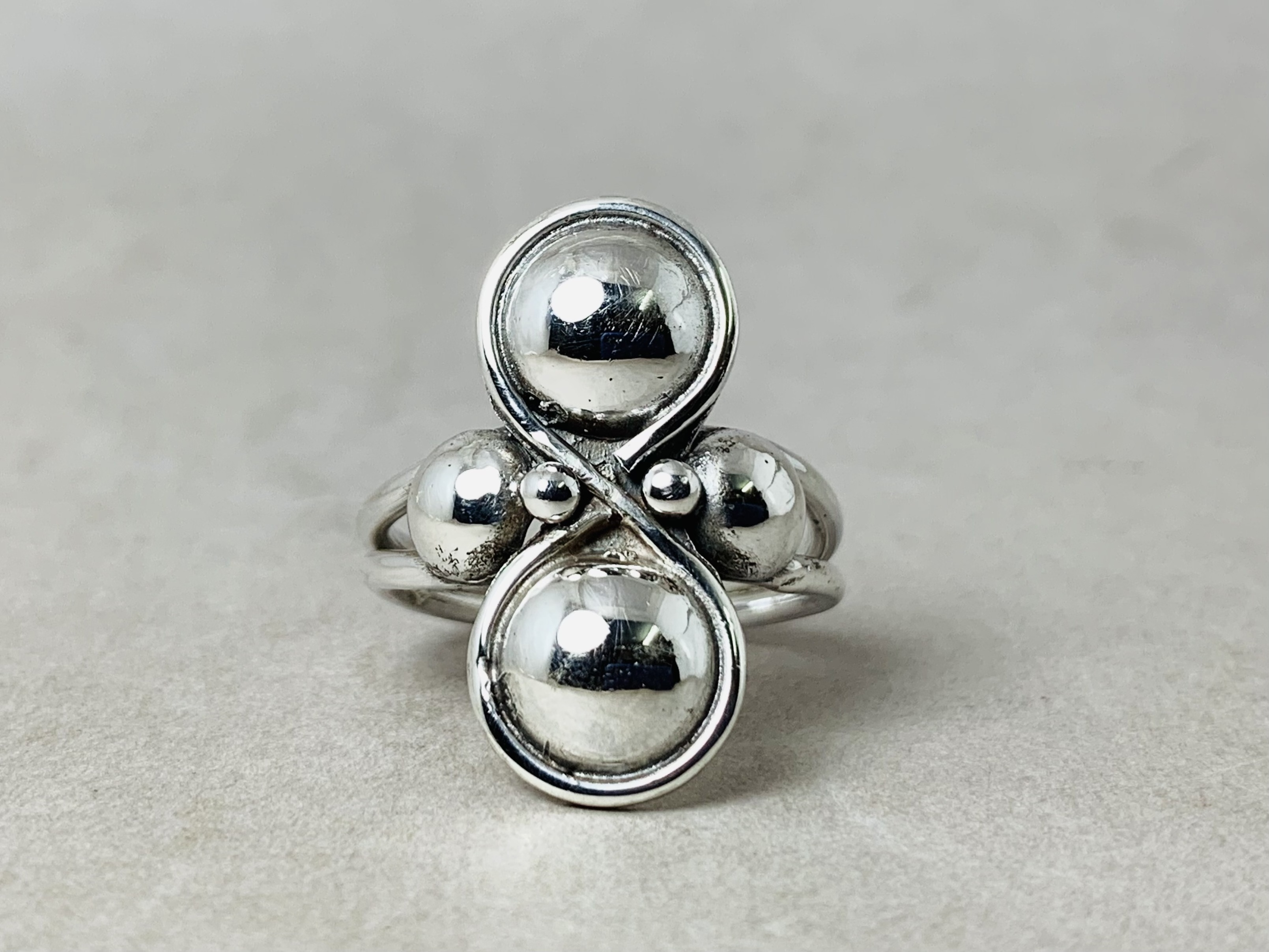 Simple Fashion Trendy Wholesale Silver Ball Rings Handmade ball Design Jewelry Gift For Her 925 Sterling Silver Gypsy Rings