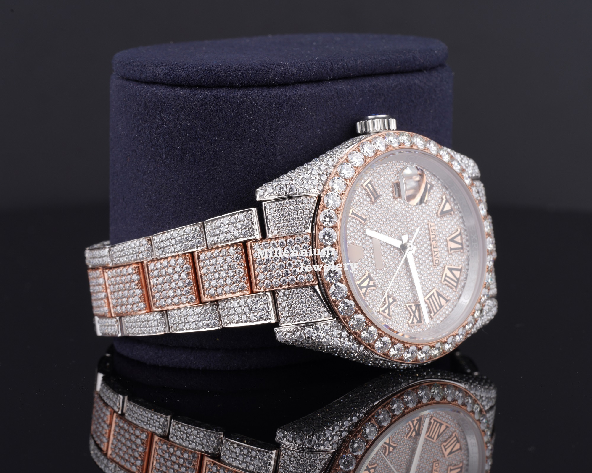 Wholesale Suppliers Moissanite Iced Out Watch with Luxury Designed & Modern Style Men`s Wearing Watch By Indian Exporters