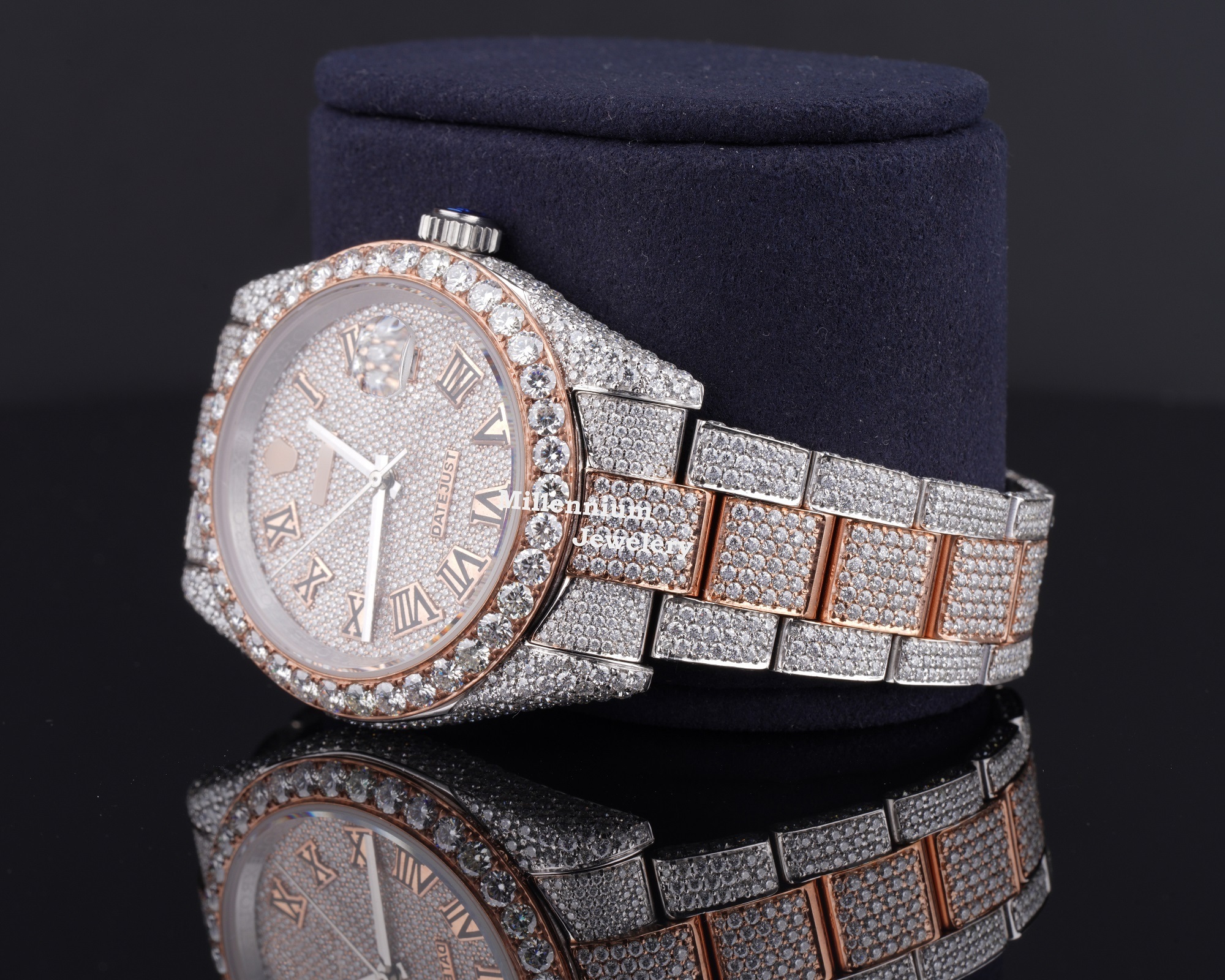 Wholesale Suppliers Moissanite Iced Out Watch with Luxury Designed & Modern Style Men`s Wearing Watch By Indian Exporters