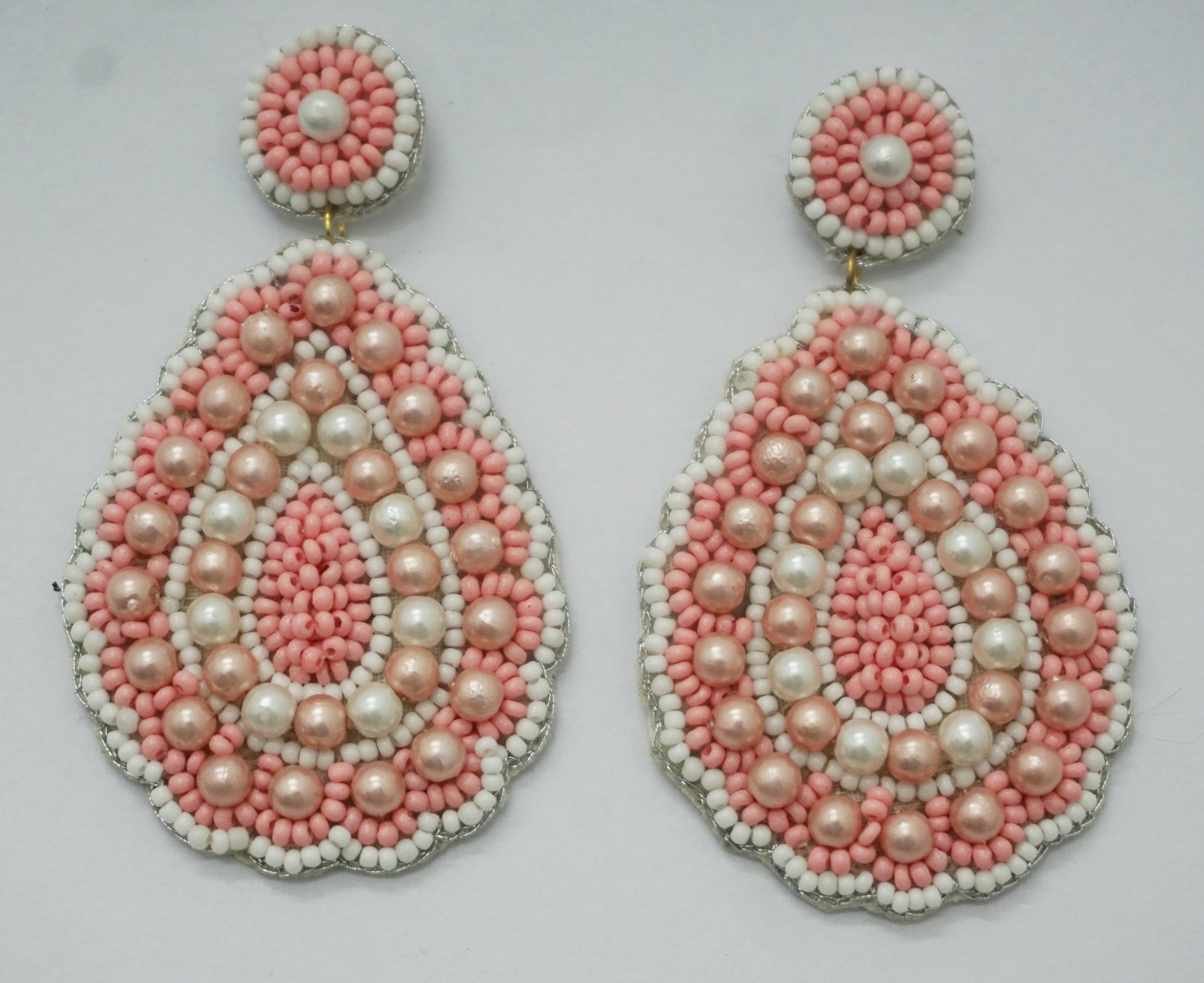 Tyntra Indian Exporter's Trending Premium Quality Embroidery Beaded Earrings Women Girls Handmade Stainless Steel Jewelry Plated