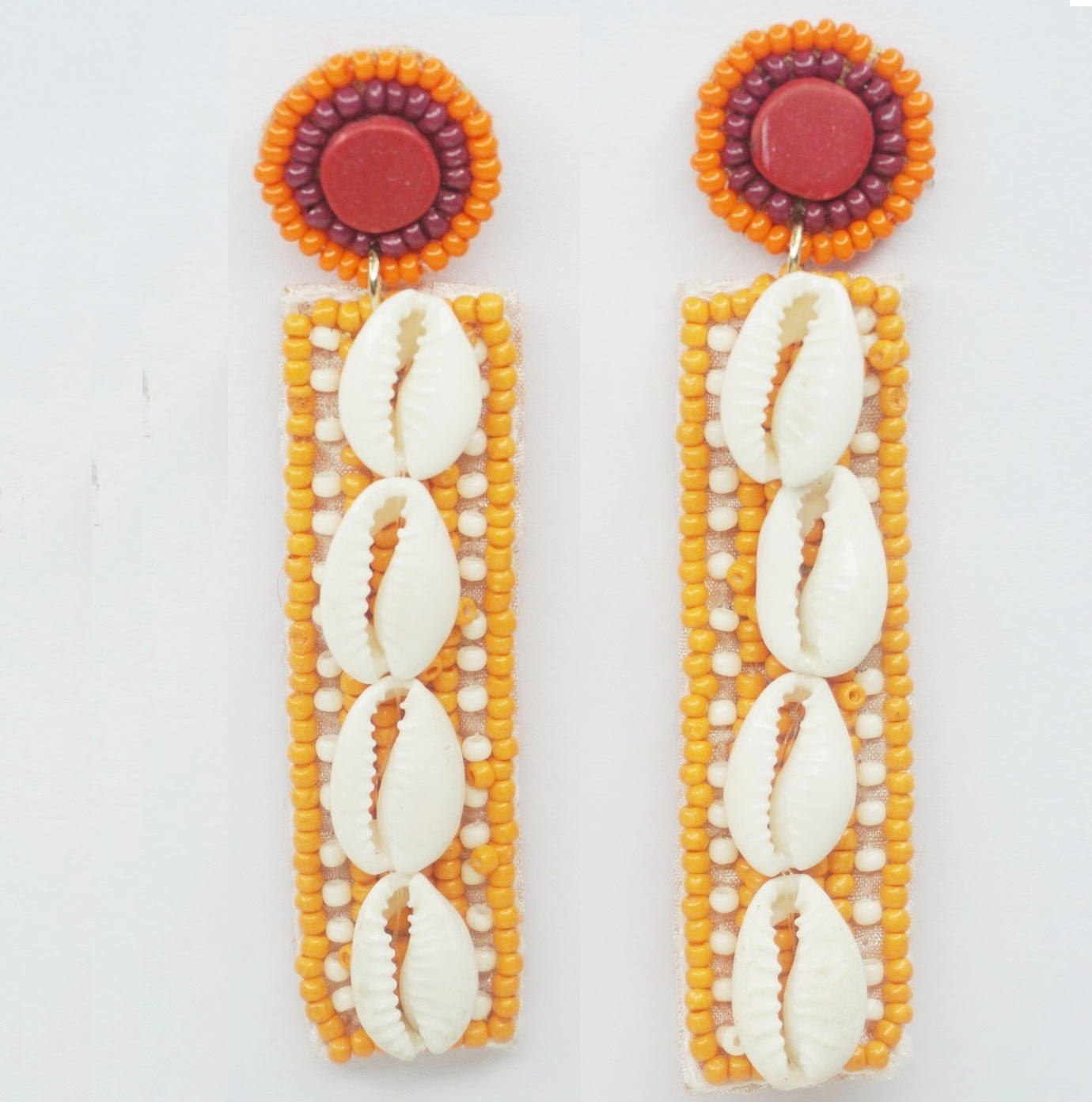 Tyntra Indian Exporter's Trending Premium Quality Embroidery Beaded Earrings Women Girls Handmade Stainless Steel Jewelry Plated